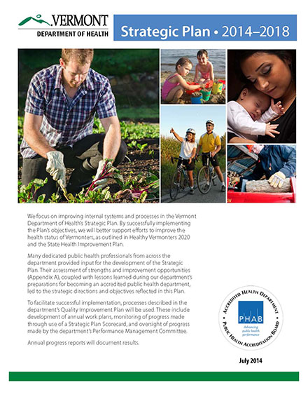 Vermont Department of Health strategic plan 2014-18