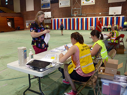 2016 Vermont Vigilant Guard Exercise - intake at Barre Point of Distribution