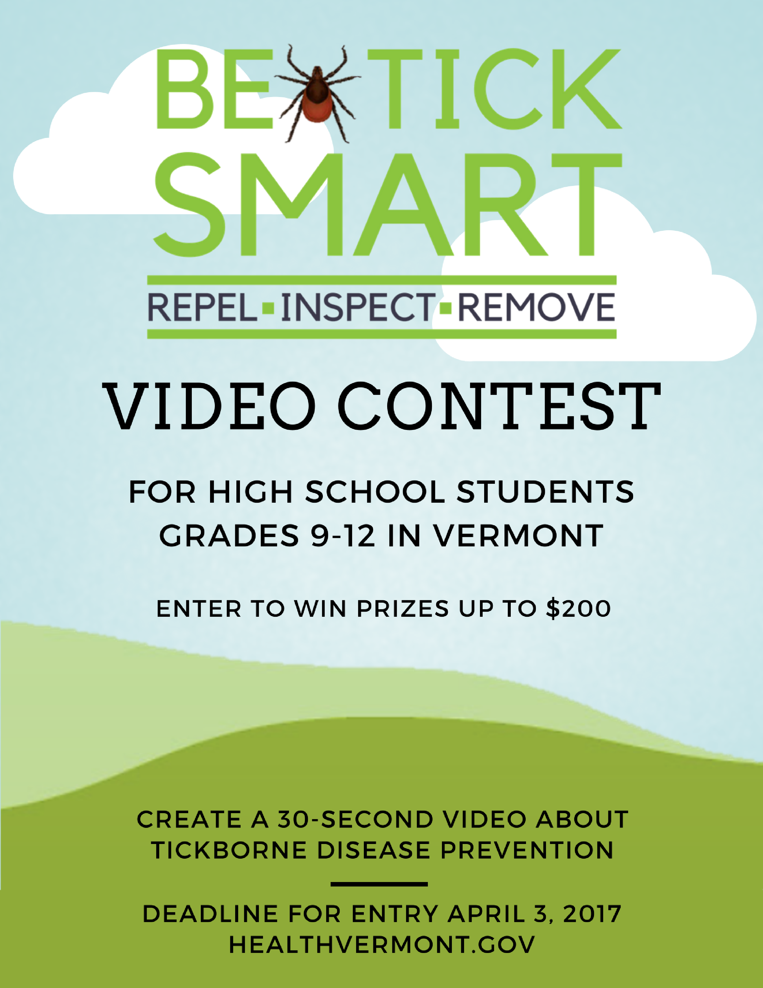 HS_ID_Be Tick Smart Video Contest  | Vermont Department of Health