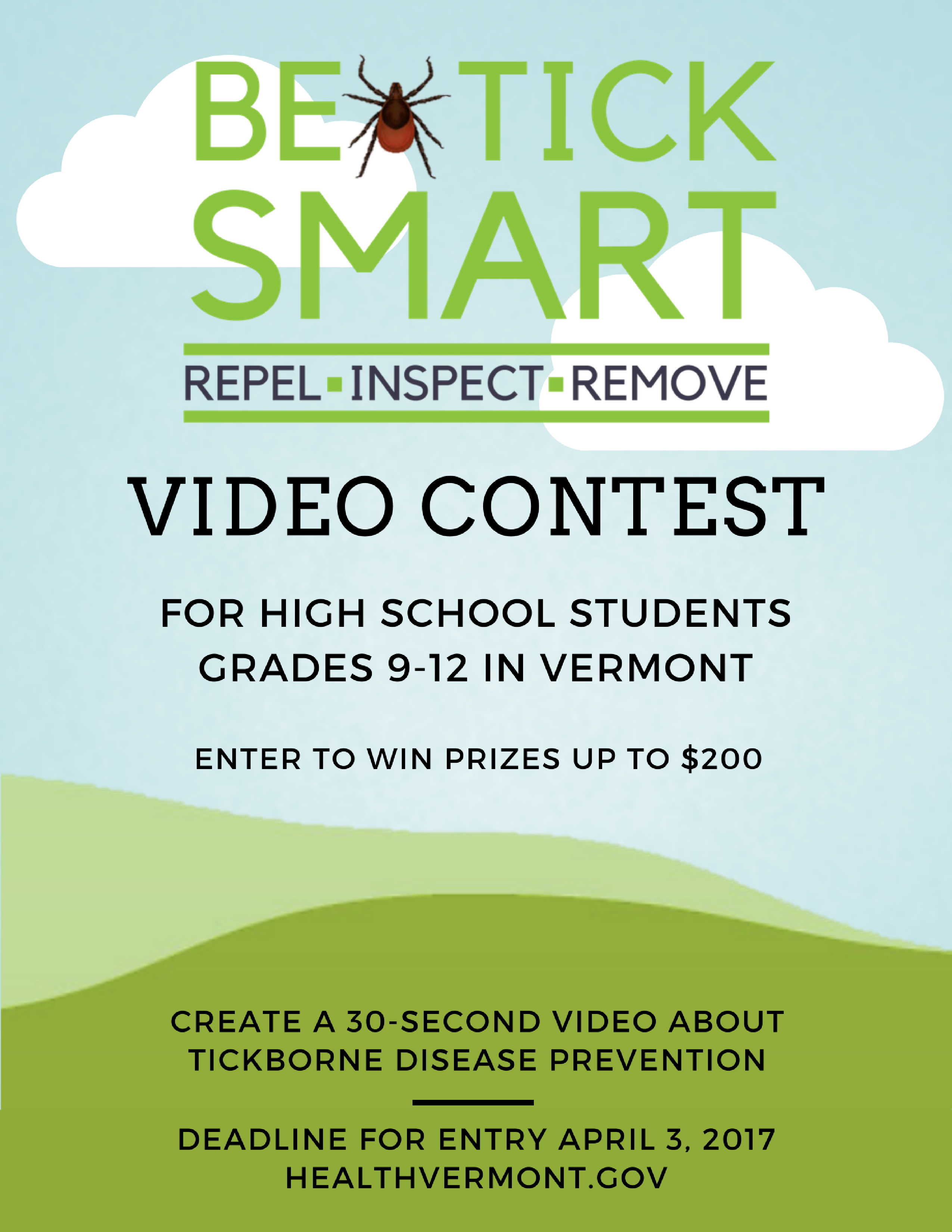 HS_ID_Be Tick Smart Video Contest | Vermont Department of Health HS_ID_Be Tick Smart Video Contest | Vermont Department of Health