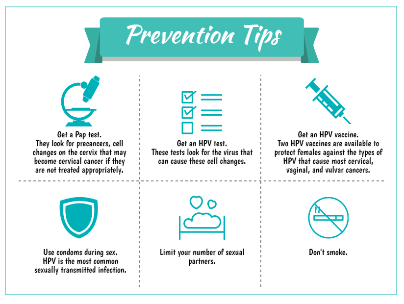 Cervical Cancer Prevention Infographic Cervical Cancer Prevention Infographic