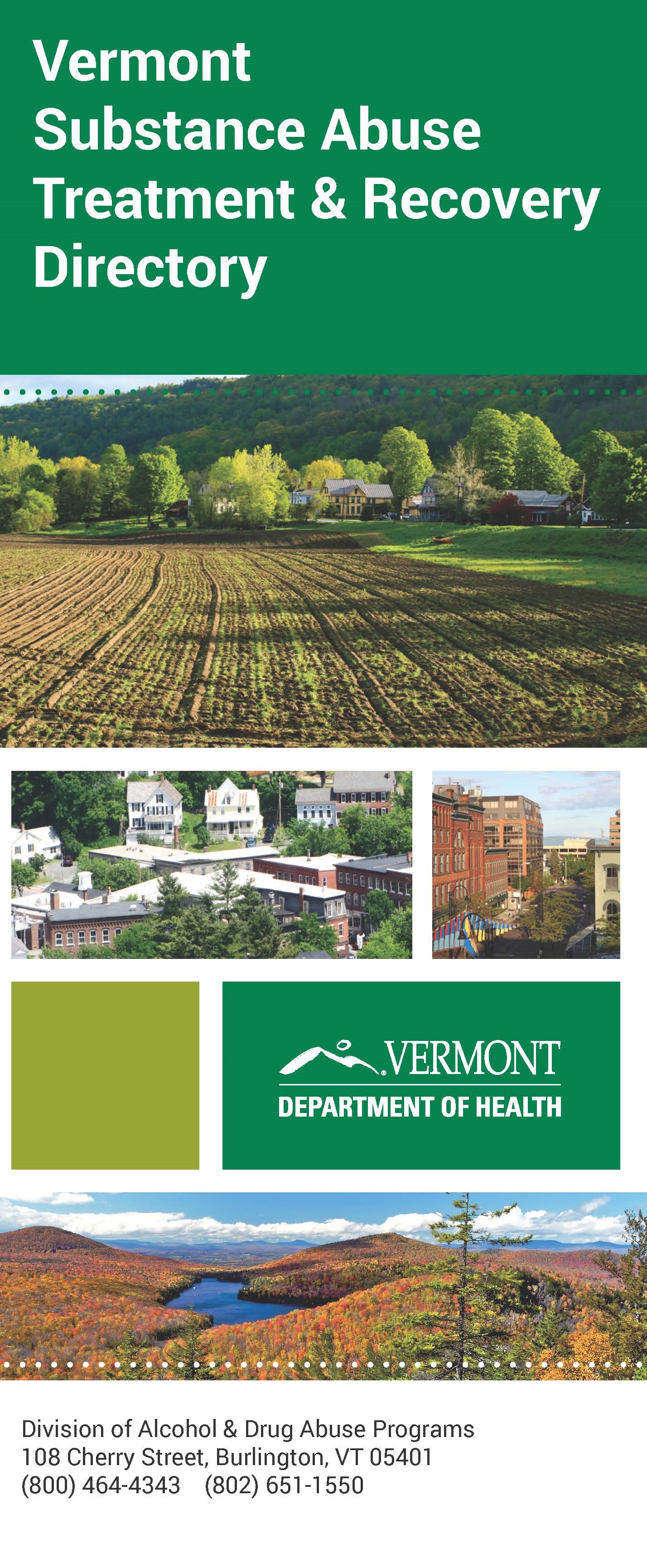 Treatment_Directory Vermont Substance Abuse Treatment & Recovery Directory