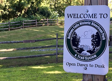 Bellows Falls trail sign