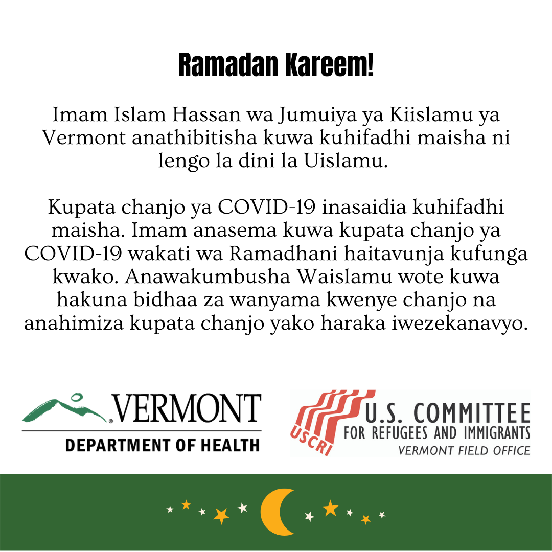 Ramadan and vaccine - Swahili