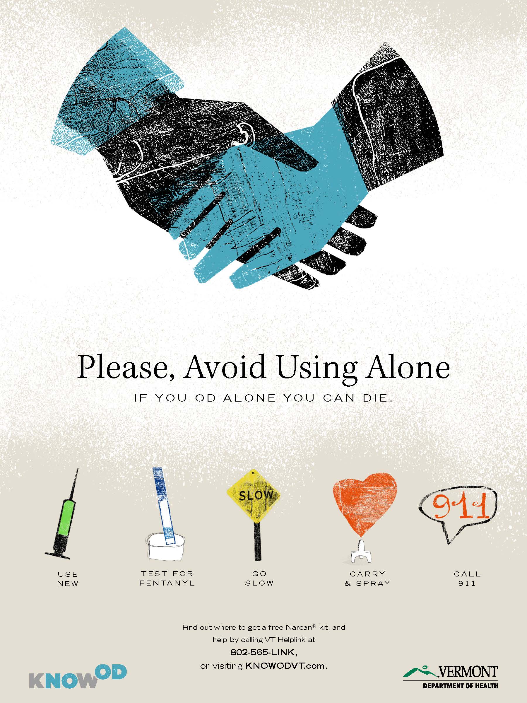 Know OD avoid using alone poster