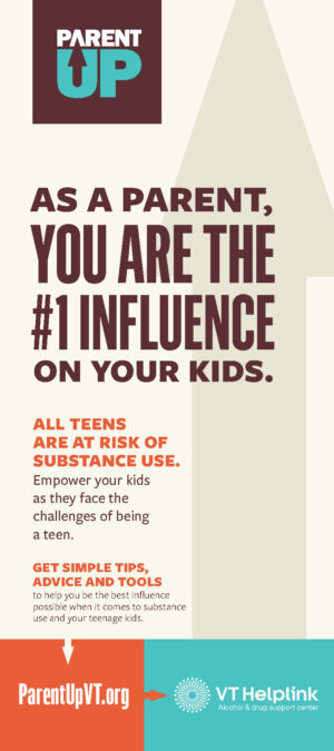 Parent Up parents are the #1 influence rack card