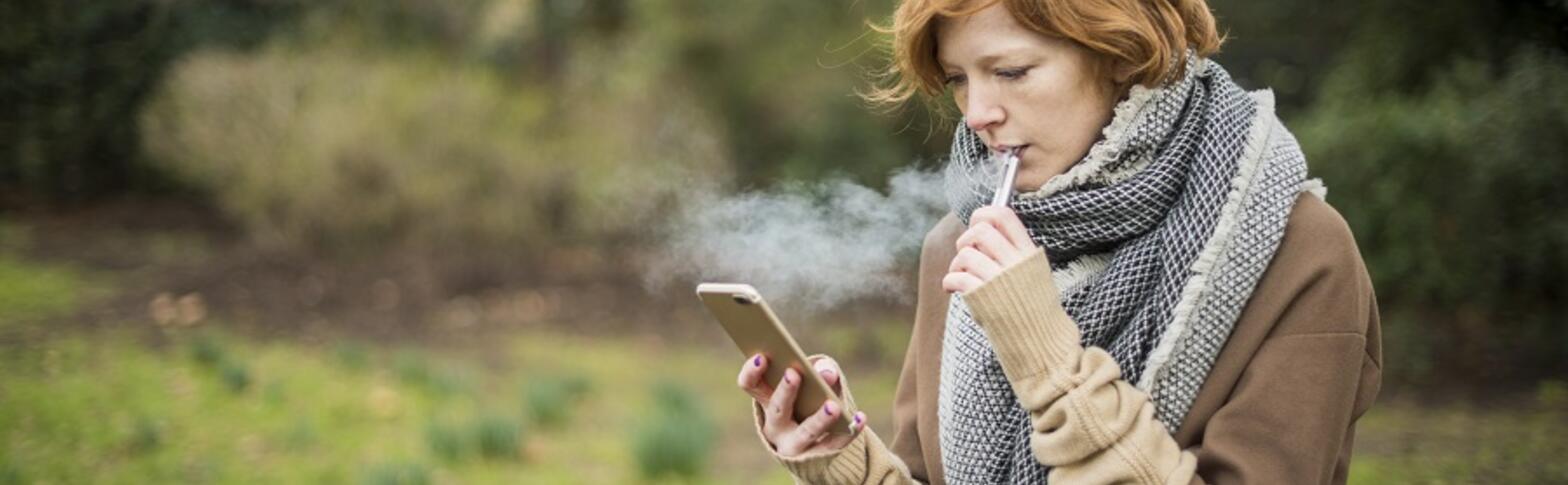 woman vaping