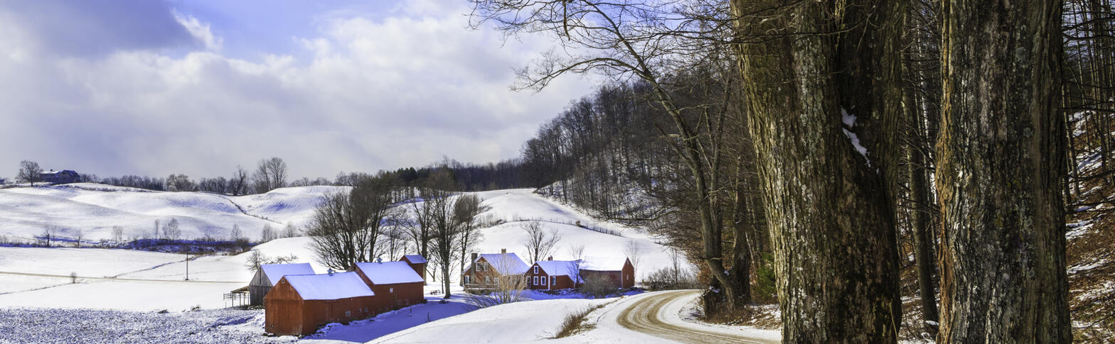 Vermont winter landscape