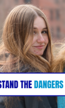 Three young people "Understand the Dangers, Counter Balance"