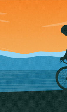 Person biking, Be Tick Smart