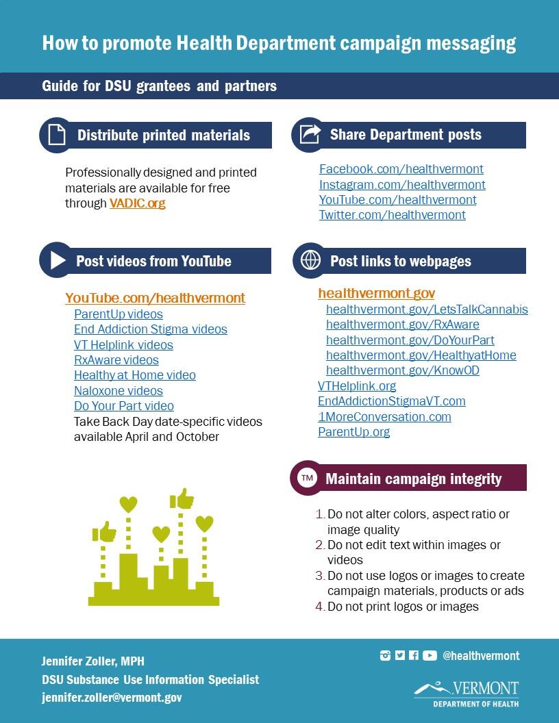 First page of grantee media guidance document