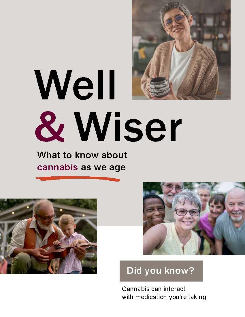 The cover of a brochure covering cannabis use and the aging body.