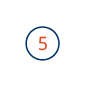 A blue circle with the number 5 inside.
