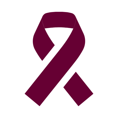 maroon cancer ribbon