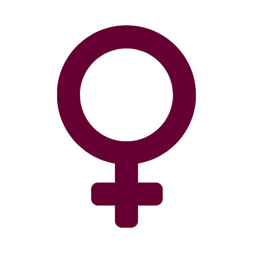 maroon symbol for female gender