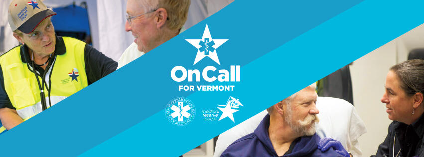 an image of MRC members and the OnCall Vermont logo