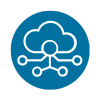 Icon graphic depicting the digital cloud