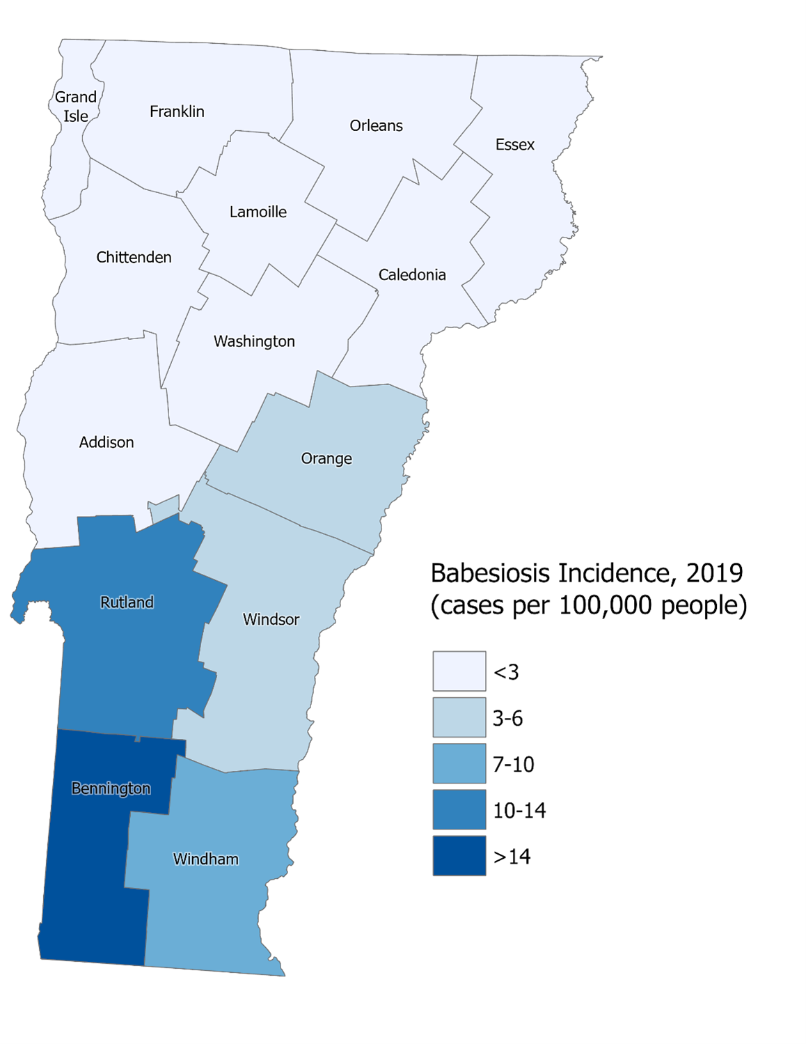 Babesiosis Incidence Map