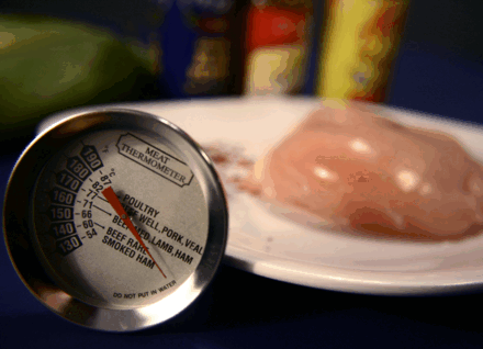 Thermometer in chicken