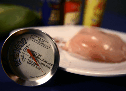 Thermometer in chicken Thermometer in chicken