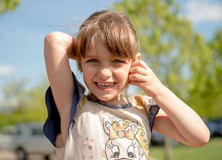 girl at park