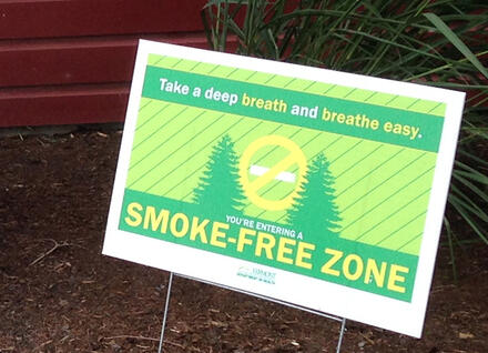 Smoke-free zone sign