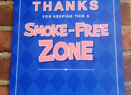 Sign that says Smoke-Free Zone