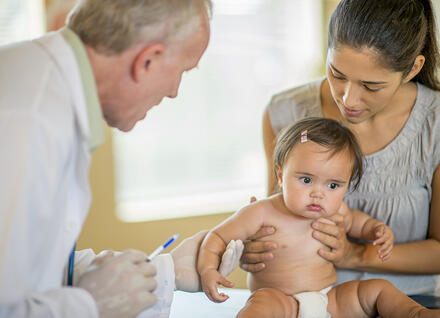 baby getting vaccination