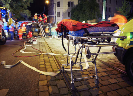 First Responders responding to an emergency