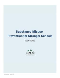 Cover page of the school prevention user guide