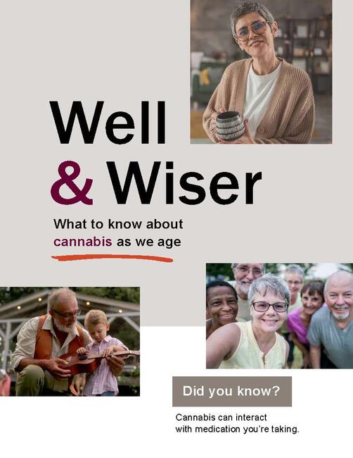 The cover of a brochure covering cannabis use and the aging body.