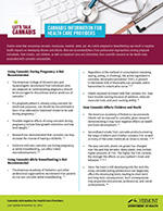 Let's Talk Cannabis Factsheet: Providers