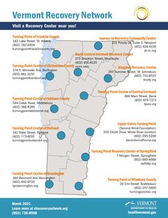 Vermont Recovery Network Map