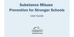 Cover page of the school prevention user guide