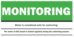 Preview of the green Monitoring beach sign.