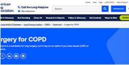 Surgery for COPD