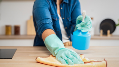 Cleaning safely.